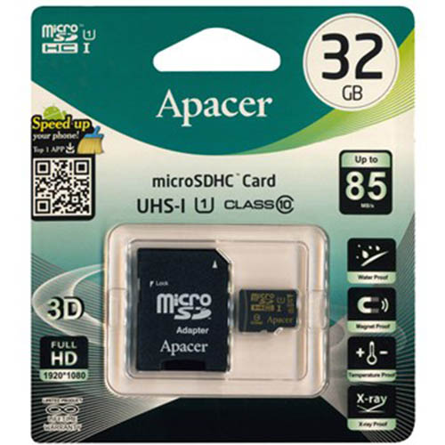 Apacer UHS-I U1 Class 10 microSDHC 32GB With Adapter